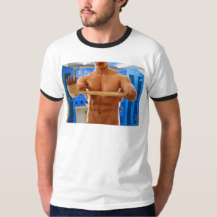 Camiseta O presente de orgulho gay de homem muscular artís