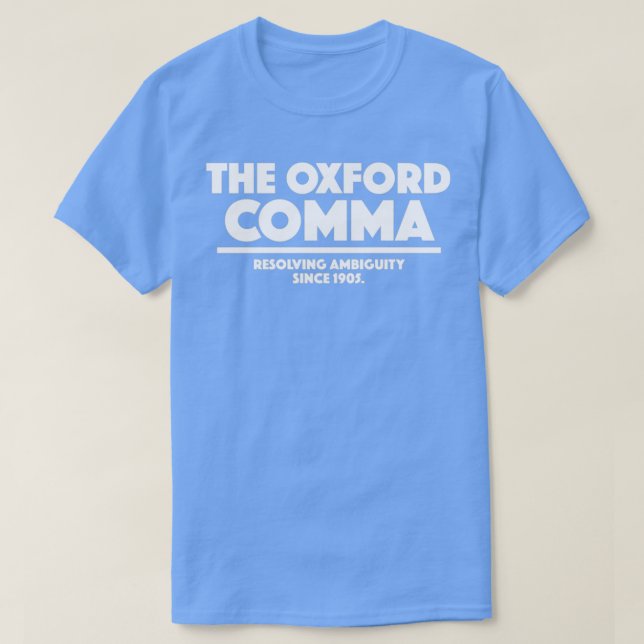 Camiseta O Presente De Oxford Comma Engraçado Pela Polícia  (Frente do Design)