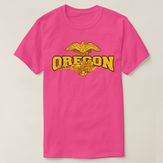 Camiseta O presente do Estado de Oregon (Frente do Design)