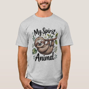 Camiseta O presente do meu animal espiritual, uma preguiça
