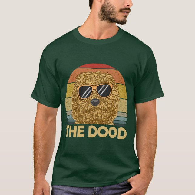 Camiseta O Presente Dourado Doodle Retro Pet Doodle Dourado (Frente)