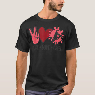 Camiseta O presente gráfico de animação do Peace Love