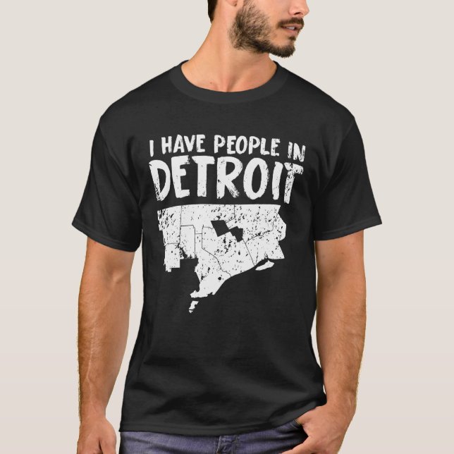 Camiseta O presente Michigan engraçado de Detroit é casa (Frente)