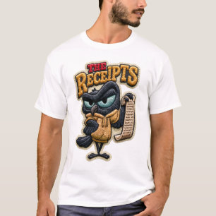 Camiseta O Presente Remendo Bordado de Corvo Engraçado de '