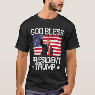 Camiseta O Presidente Abençoado Trump 2024 Apoia A Eleição 