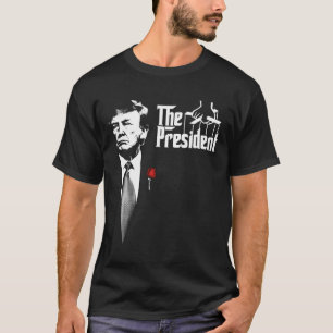 Camiseta O Presidente Donald Trump Cartaz de Filme Tendênci