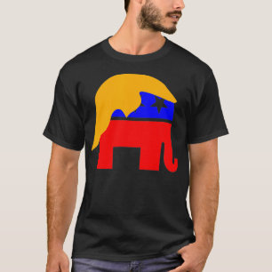 Camiseta O Presidente Donald Trump e o Elefante Republicano