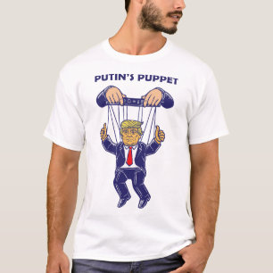 Camiseta O Presidente Fantoche de Putin é um Et Político Ru