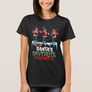 Camiseta O Presidente Favorito do Papai Noel Dança Santa Tr