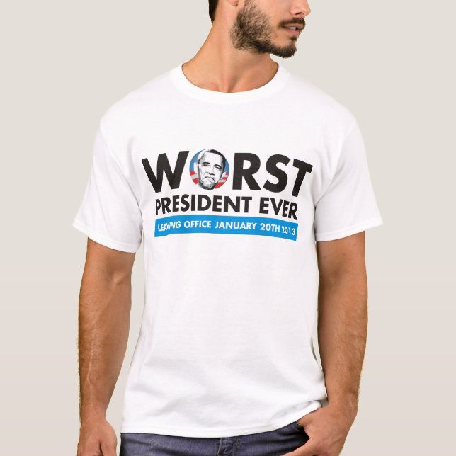 Camiseta o presidente o mais mau nunca (Frente)