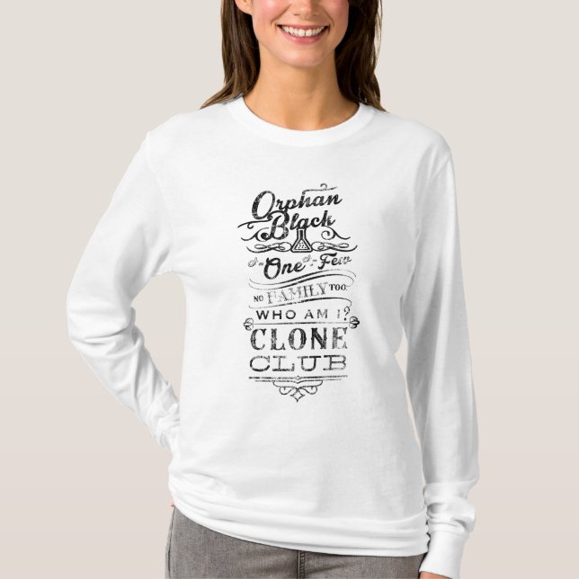 Camiseta O preto órfão | que eu sou um, mim é alguns (Frente)