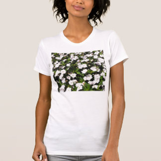 Camiseta o primavera floresce a camisola de alças das