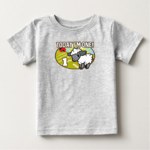 Camiseta O primeiro aniversario do miúdo hoje eu sou um!