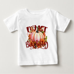 Camiseta O primeiro aniversario do nosso Pequeno Pumpkin