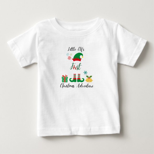 Camiseta O Primeiro Aventura de Natal do Little Elf, Baby T (Frente)