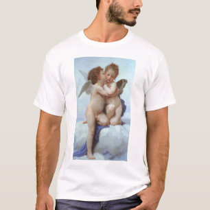 Camiseta O primeiro beijo, amor e psyche, Bouguereau