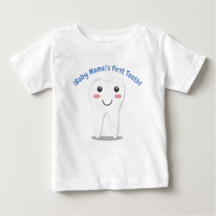Camiseta O primeiro dente do bebê personalizado