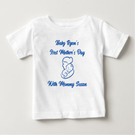 CAMISETA O PRIMEIRO DIA DE AS MÃES DE BABY COM A MÃE SILHOU