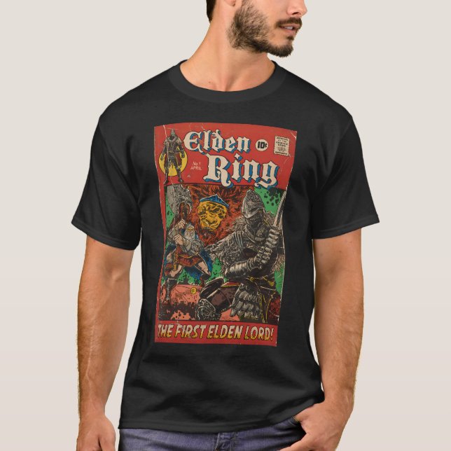 Camiseta O Primeiro Lorde de Elden - Cobrir dos Quadrinhos  (Frente)