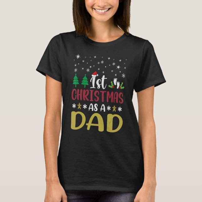 Camiseta O Primeiro Natal Como Pai (Frente)