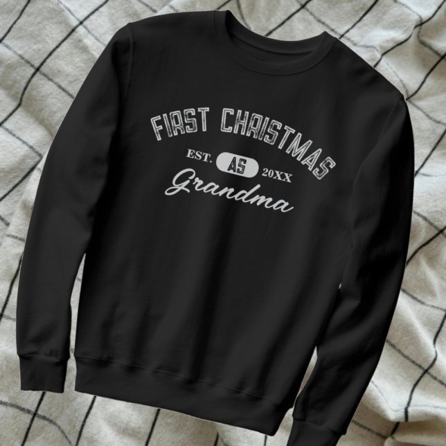 Camiseta O Primeiro Natal Como Vovó (Criador carregado)