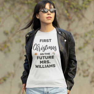 Camiseta O Primeiro Natal Personalizado Como O Futuro, Sra.