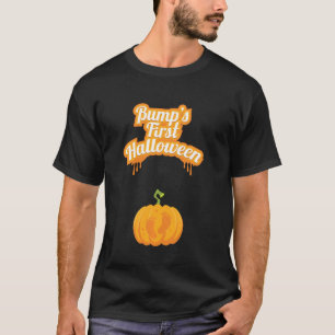 Camiseta O Primeiro Pumpkin Bebê do Bump Engana Hallowee