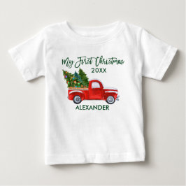 Camiseta O Primeiro Roteiro Verde de Caminhão Vermelho de N