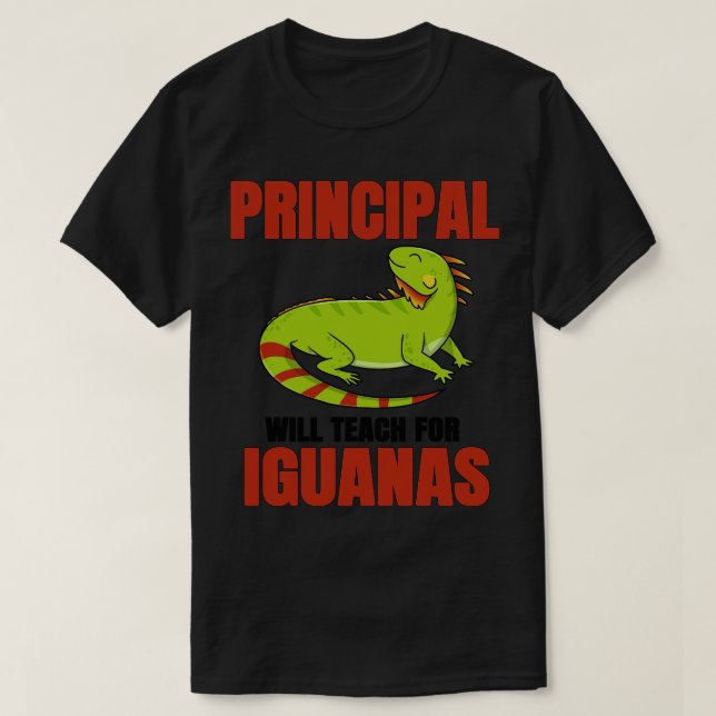 Camiseta O Principal Trabalhará Para Iguanas (Frente do Design)