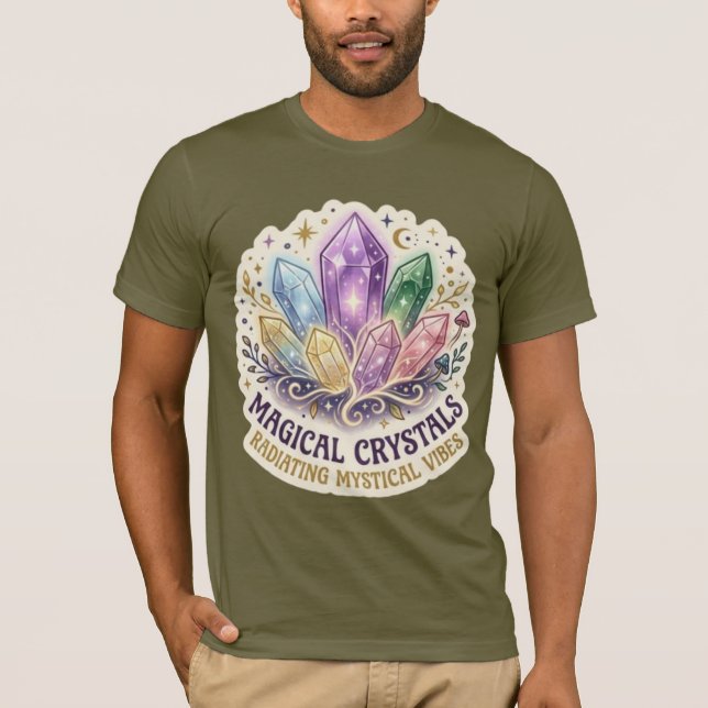 Camiseta O Prisma Místico | Gráfico de Cluster de Cristal E (Frente)