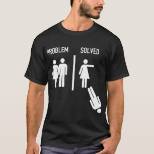 Camiseta O problema é o Casamento Engraçado Resolvido Versu