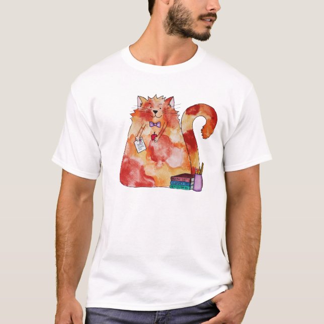 Camiseta O professor do gato do sopro (Frente)