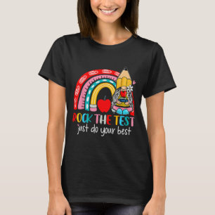 Camiseta O Professor Engraçado Testa o Dia do Arco-Íris