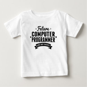 Camiseta O programador de computador futuro gosta de meu