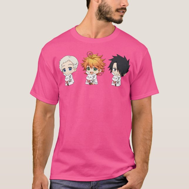 Camiseta O Prometido Chibis Neverland (Frente)