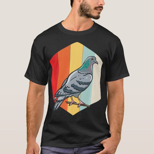 Camiseta O Proprietário da Pomba Retrô Dão Presente De Amor (Frente)