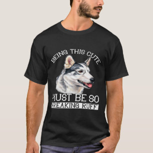 Camiseta O Proprietário Do Cachorro rouco Sendo Esta Cuta D