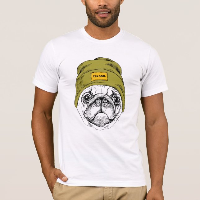 Camiseta O Pug | do hipster é legal (Frente)