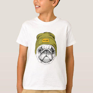 Camiseta O Pug do hipster é legal