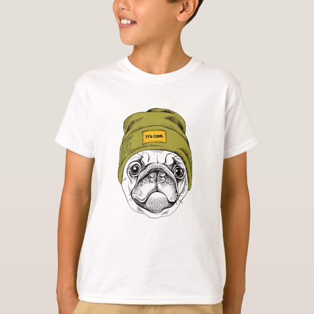 Camiseta O Pug | do hipster é legal (Frente)