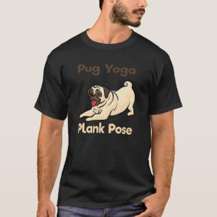 Camiseta O Pug na Pose da Prancha de Yoga por DOTC