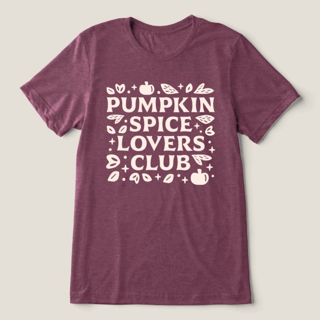 Camiseta O Pumpkin Spice Lovers Club (Design frontal)