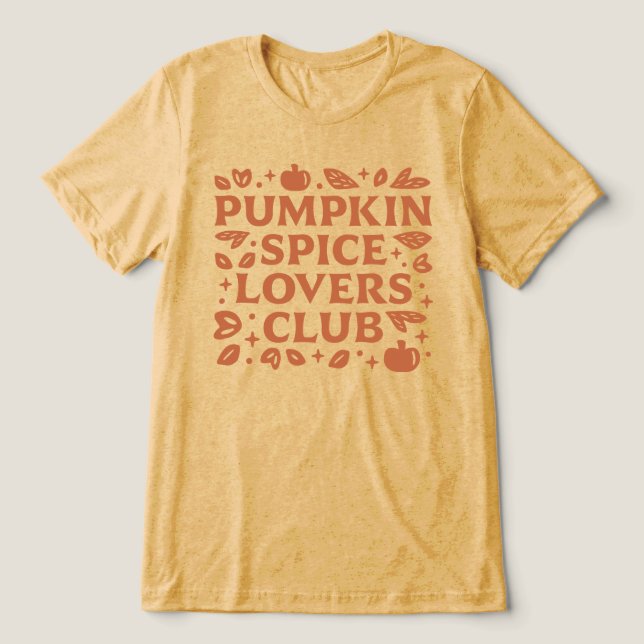 Camiseta O Pumpkin Spice Lovers Club (Design frontal)