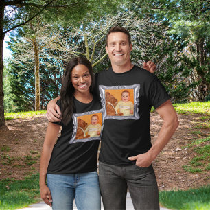 Camiseta O quadro de prata extravagante adiciona a foto