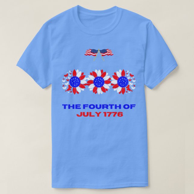 Camiseta O Quarto De Julho De 1776 (Frente do Design)