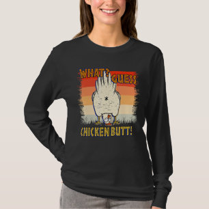 Camiseta O que acha de frango Bumbum de galinha