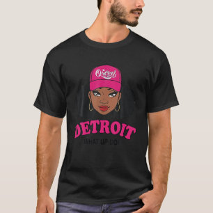 Camiseta O que acontece com Detroit Melanin Black Afro Afri