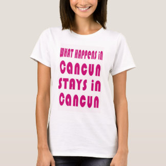 Camiseta O que acontece em Cancún, fica em Cancún