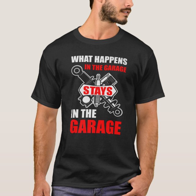 Camiseta O Que Acontece Na Garagem Fica Na Garagem (Frente)