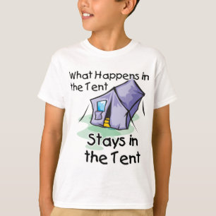 Camiseta O que acontece na tenda